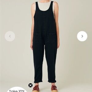 Beyond Nine Maternity Lola Jumpsuit in Washed Black Denim - size Medium